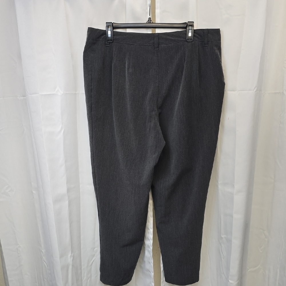 Avenue Gray Trousers with Gold Zipper Accents - Picture 3 of 7